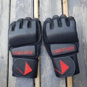 Century professional black leather boxing gloves S